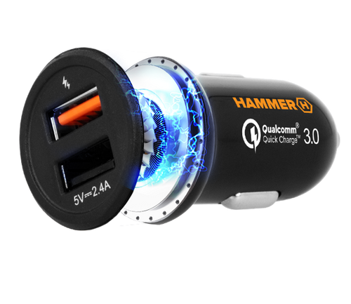 Ładowarka samochodowa Hammer Car Express Charger 2xUSB QuickCharge 3.0 2.4A