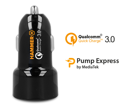 Ładowarka samochodowa Hammer Car Express Charger 2xUSB QuickCharge 3.0 2.4A